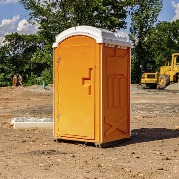 how often are the porta potties cleaned and serviced during a rental period in Marvel CO